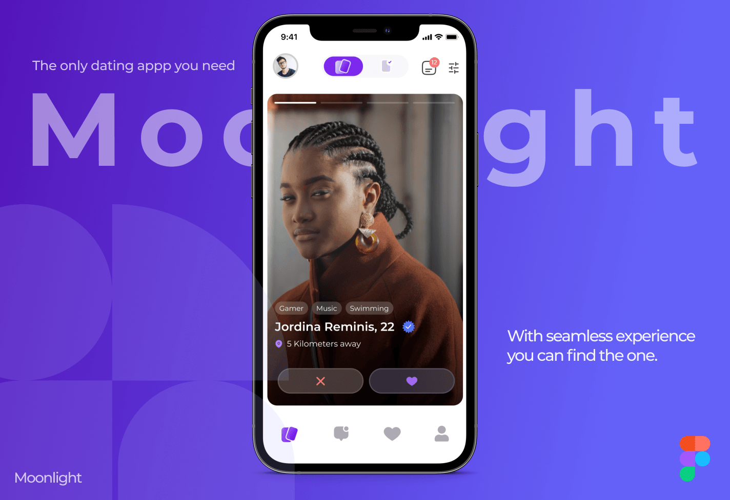 Moonlight: Designed a Seamless Dating App and Website